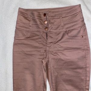 High waisted mauve jeggings